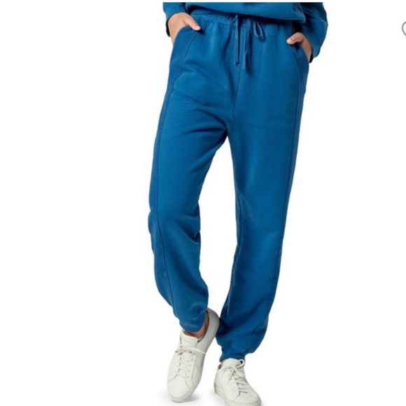 NWT Joie Women’s The Hunt Cotton Sweatpants with Seaming in Dark Ocean size 2 - Picture 1 of 10